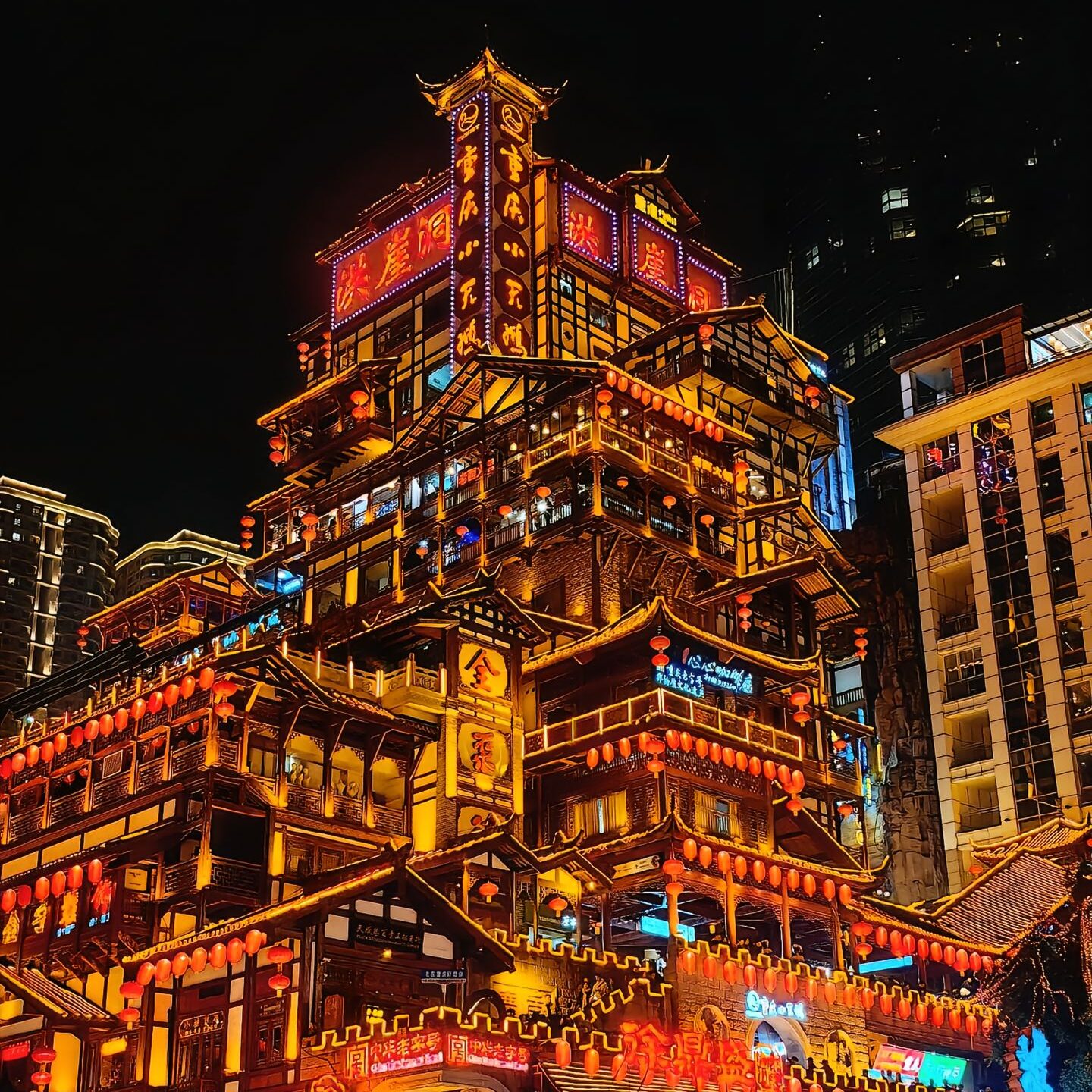 Hongyadong night view in Chongqing 3 Days 2 Nights Itinerary private tour