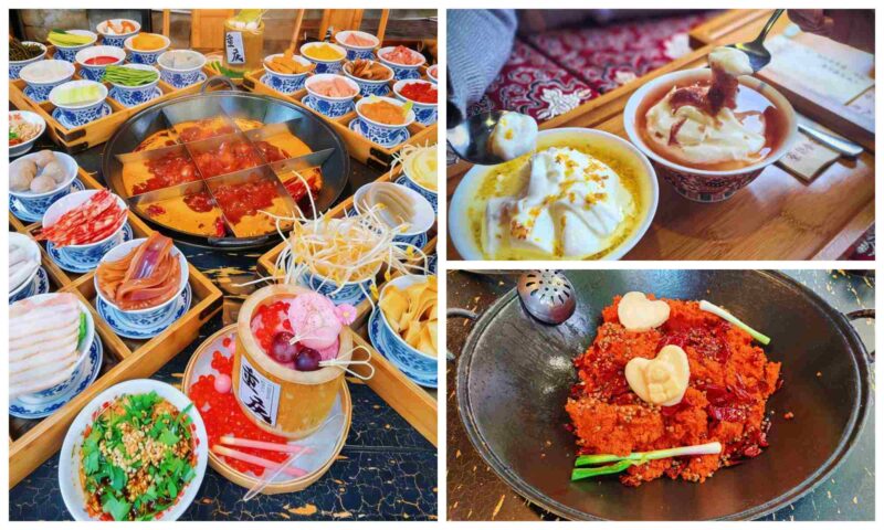 Delicious Chongqing Sichuan cuisine served during Chongqing 7 days 6 nights tour