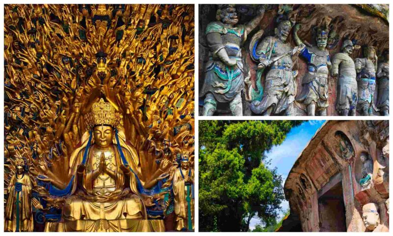 UNESCO World Heritage site Dazu Rock Carvings Thousand-Hand Guanyin in Chongqing