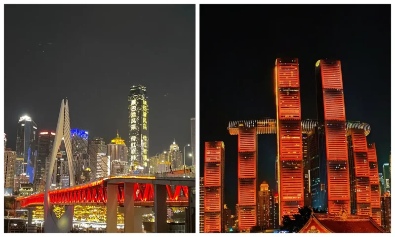 Chongqing 3 Day Tour with illuminated skyscrapers and panoramic city night views