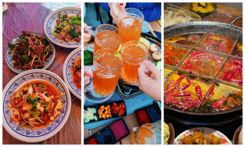Authentic spicy Chongqing hot pot, a signature culinary highlight of Chongqing 7 days tour