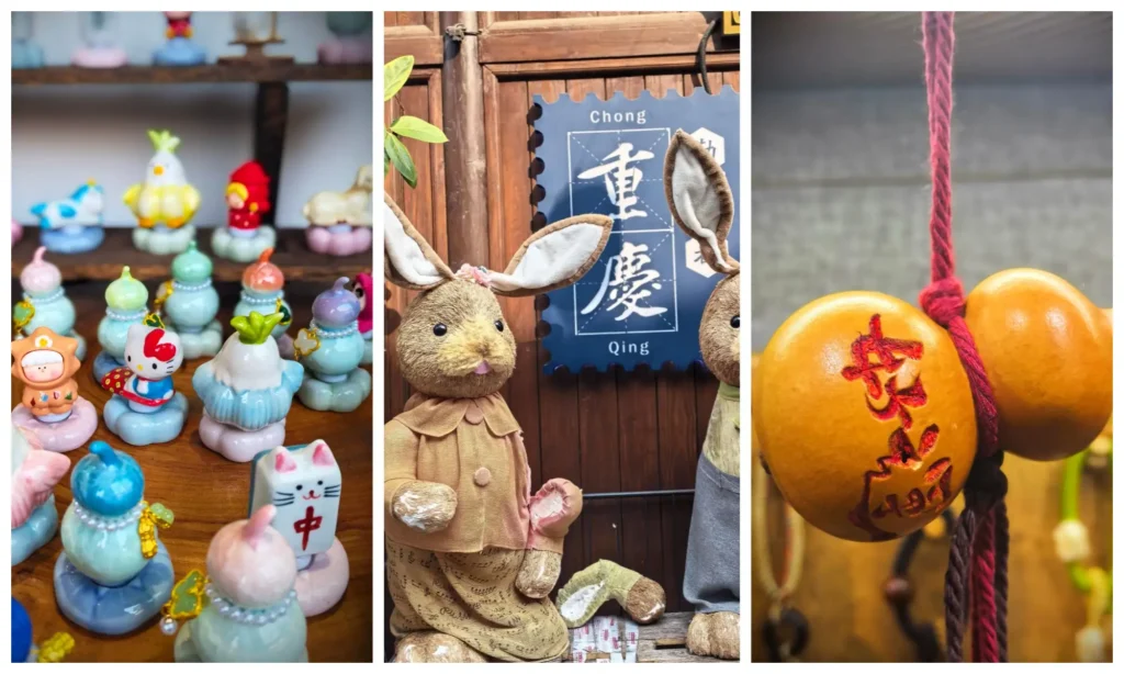 Traditional handicrafts, souvenirs and cultural shops in Ciqikou Ancient Town