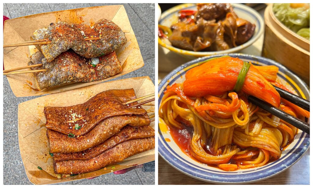 Popular Chongqing dishes and traditional local foods served at a restaurant