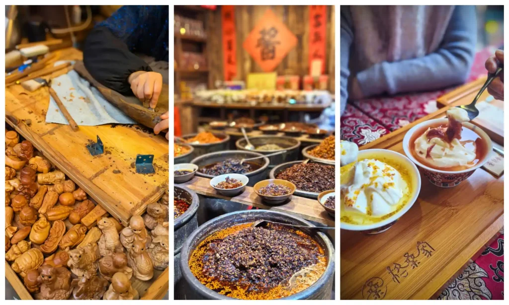 Traditional snacks and local food experiences in Ciqikou Ancient Town